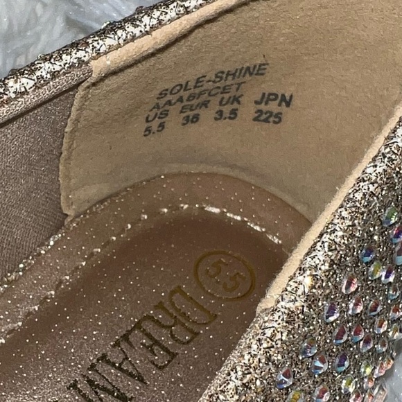 NIB Dream Pairs Gold Rhinestone Ballet Flats Size 5.5 - Picture 7 of 10